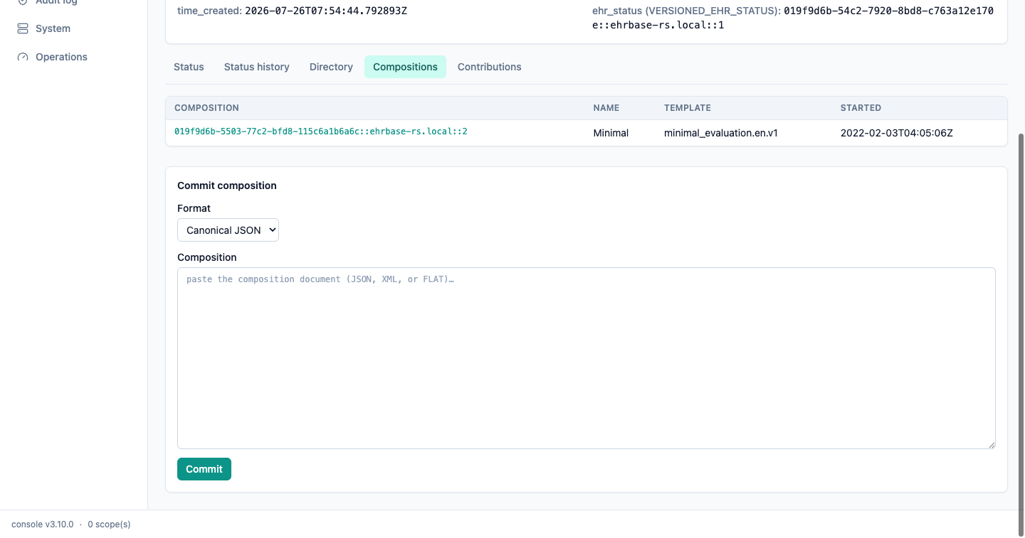 Commit composition