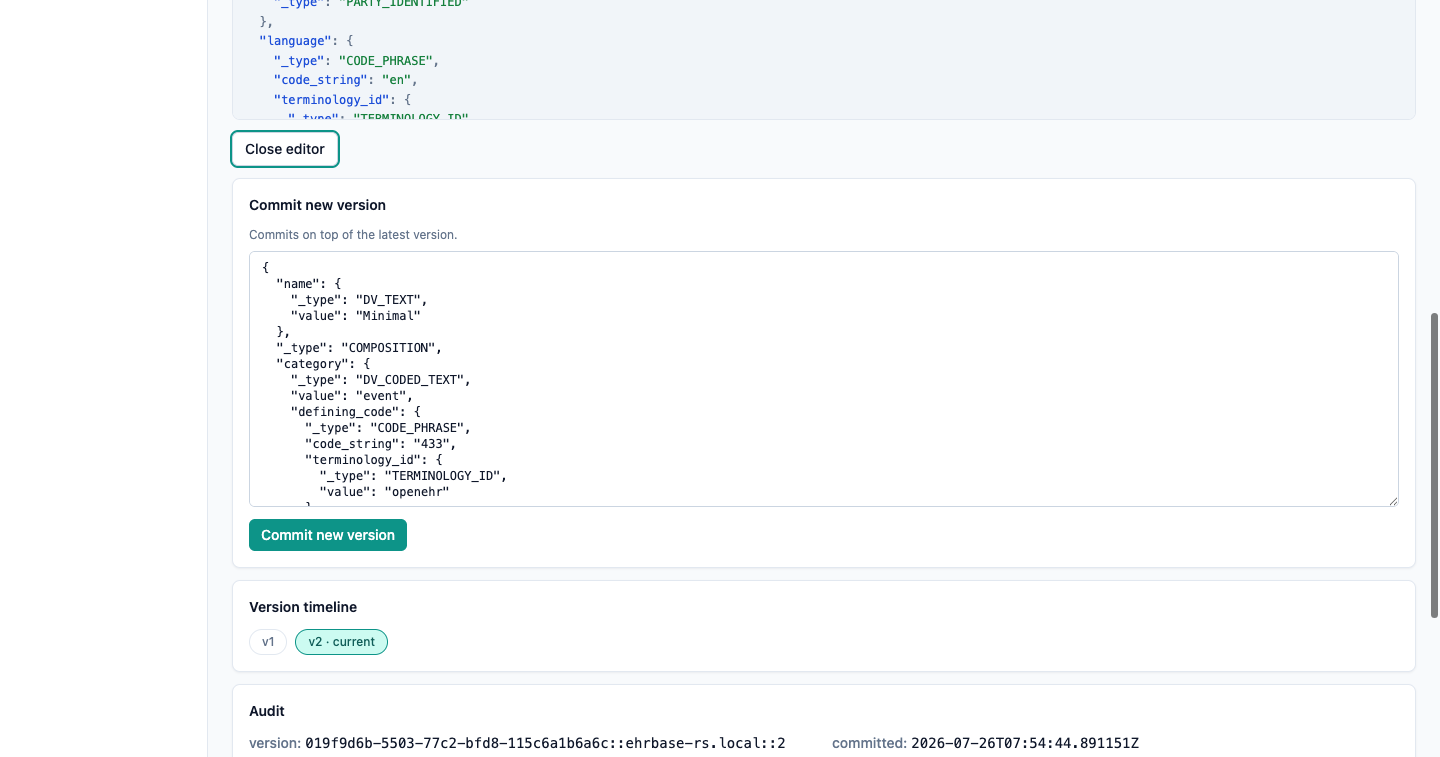Composition editor