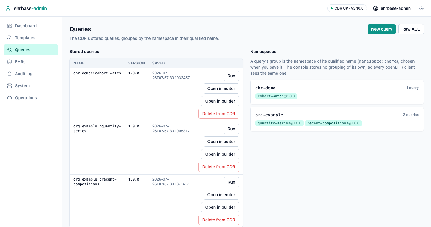 Stored-query delete