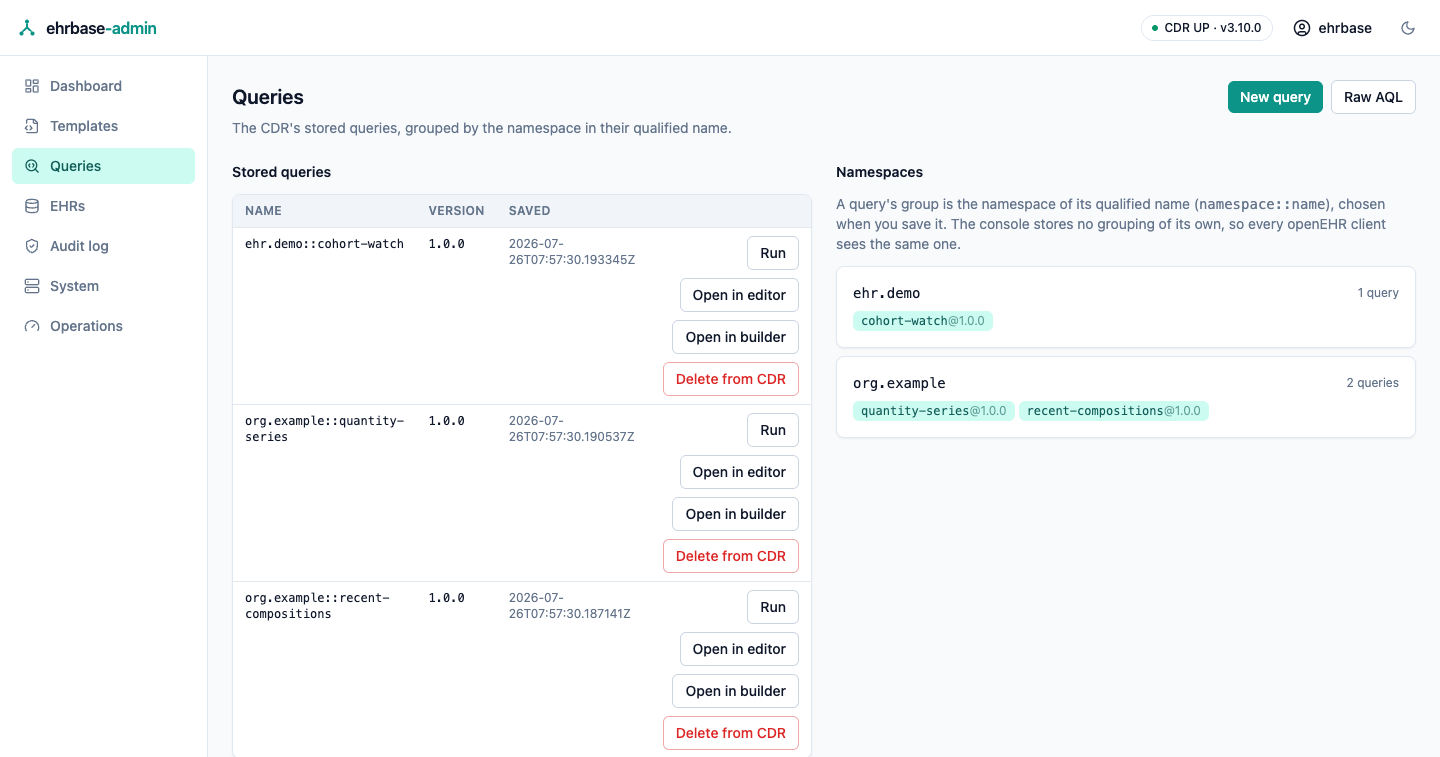 Stored queries